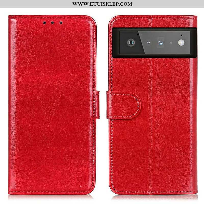 Etui Folio do Google Pixel 6 Finezja Ze Sztucznej Skóry